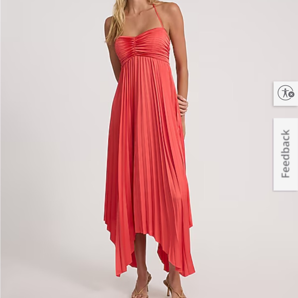 Express Coral High Low Dress